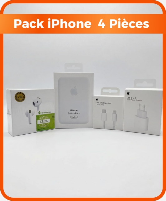 4 Pièces Écouteurs ANC + Batterie MagSafe 10k + Chargeur 45W + Câble Type-C.