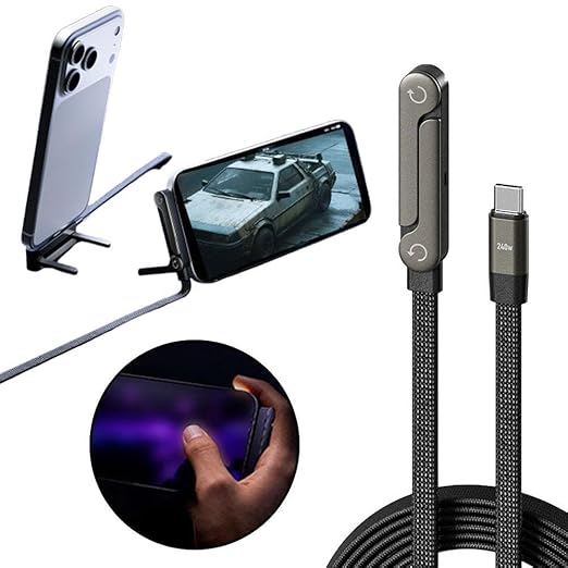 240W Fast Charging Foldable Mobile Phone Data Cable Multi-Angle Charging Non-Stop Phone